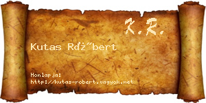 Kutas Róbert névjegykártya